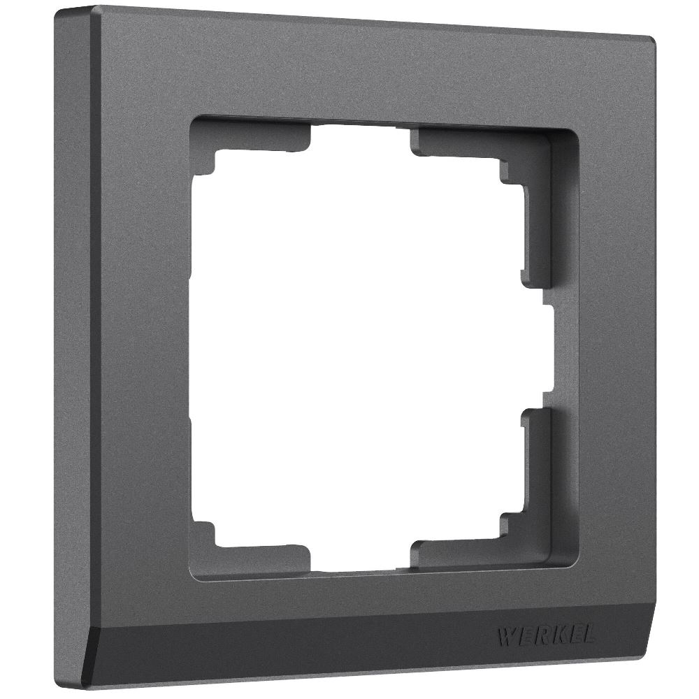 Рамка из поликарбоната Werkel Stark на 1 пост Графит матовый W0011864