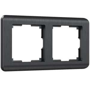 Рамка из поликарбоната Werkel Stream на 2 поста Графит W0022104