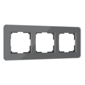 Рамка стеклянная Werkel Elite на 3 поста Графит W0032440