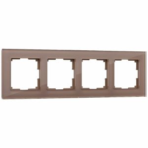 Рамка стеклянная Werkel Favorit на 4 поста Латте W0041142