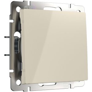Выключатель одноклавишный встраиваемый проходной Werkel Слоновая кость W1112003