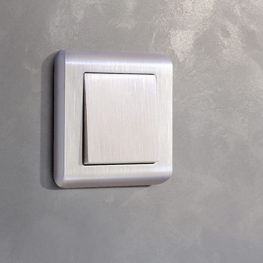 Выключатель одноклавишный встраиваемый проходной Werkel Перламутровый рифленый W1112013 — изображение 4