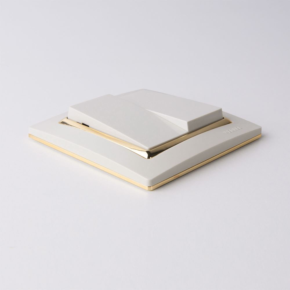 Выключатель двухклавишный встраиваемый Werkel Слоновая кость W1120003 — изображение 3