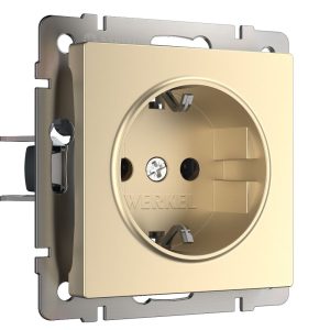 Розетка встраиваемая Werkel с заземлением Шампань W1171011