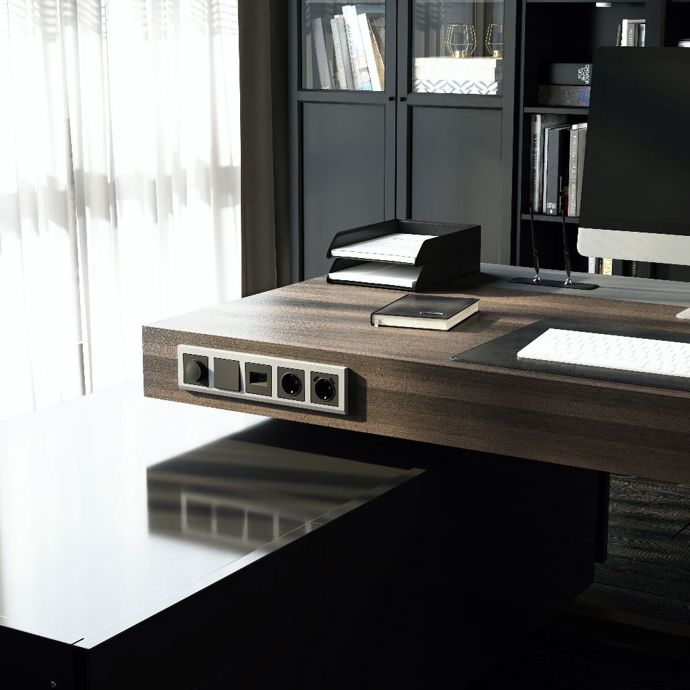 Розетка встраиваемая Werkel с заземлением Графит матовый W1171064 — изображение 3