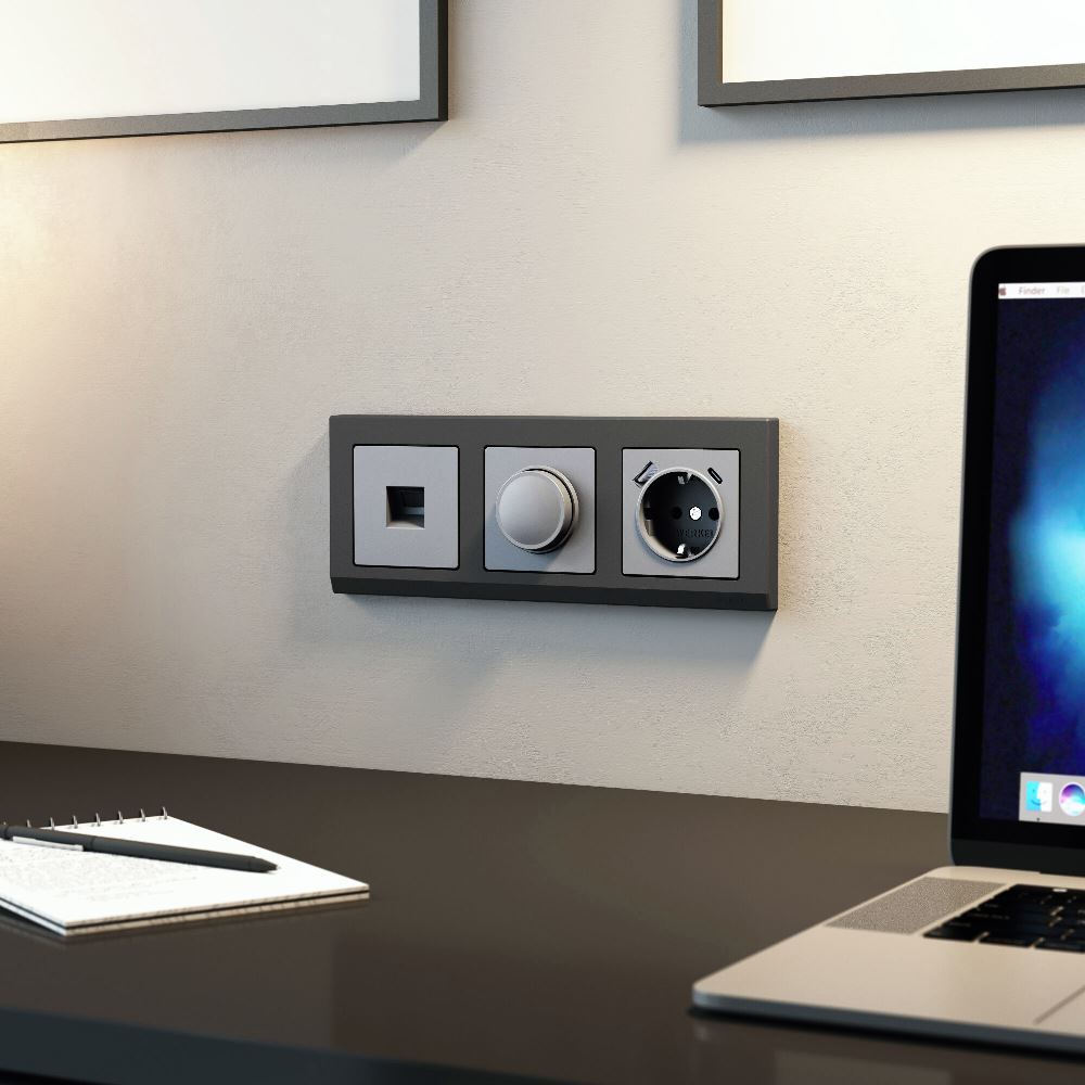 Розетка встраиваемая Ethernet Werkel RJ-45 Серебрянный матовый W1181065 — изображение 2