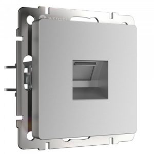 Розетка встраиваемая телефонная Werkel RJ-11 Серебряный W1182006