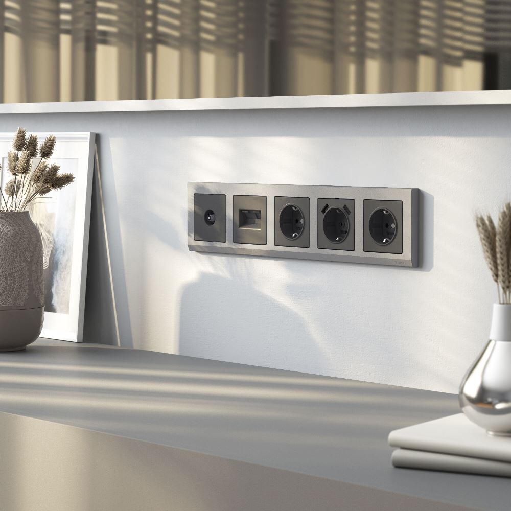 ТВ-розетка встраиваемая оконечная Werkel Графит матовый W1183064 — изображение 2