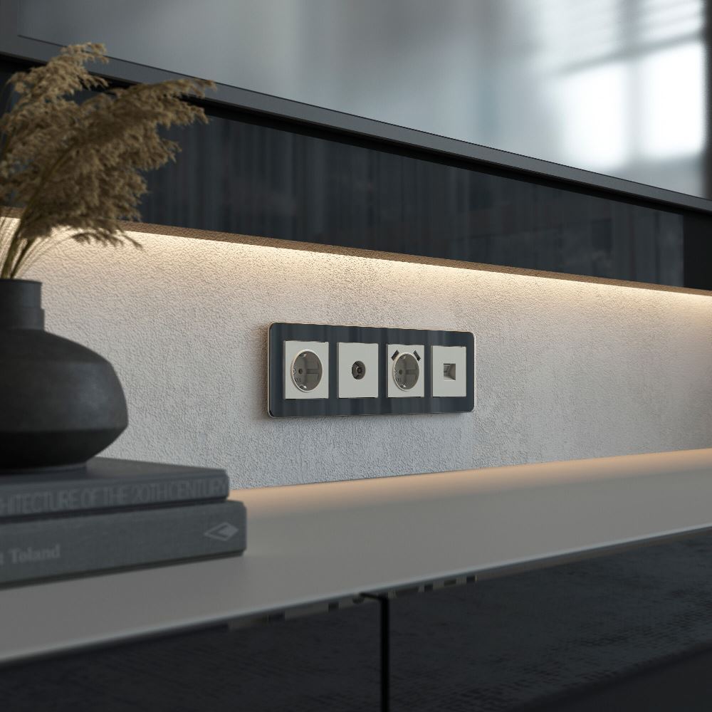 Розетка встраиваемая Ethernet Werkel RJ-45 Дымчатый W1281004 — изображение 3