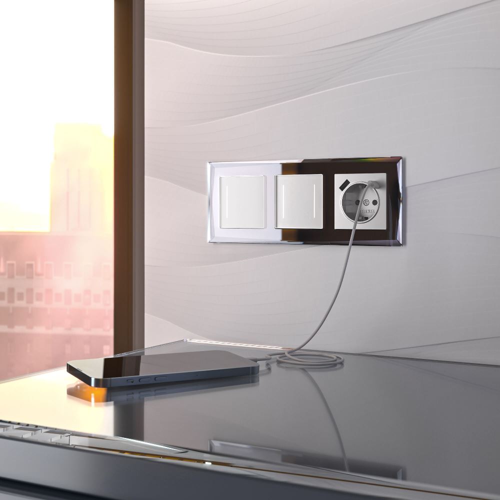 Выключатель одноклавишный встраиваемый сенсорный Werkel с Wifi Белый W4513001 — изображение 2