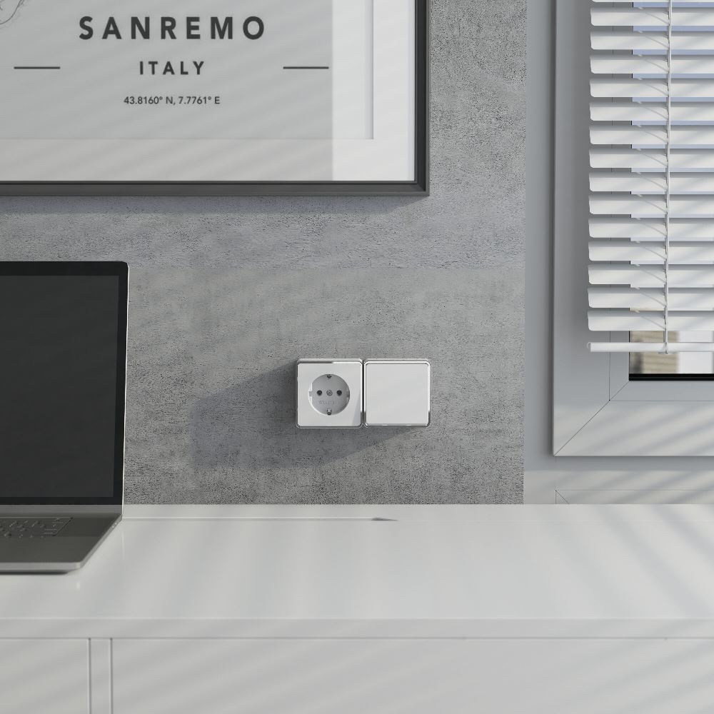 Выключатель одноклавишный накладной Werkel Gallant Белый W5010001 — изображение 3