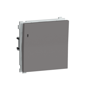 Выключатель одноклавишный встраиваемый проходной Donel R98 с подсветкой Шоколад матовый DA03106-DA29042