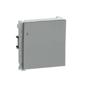 Выключатель одноклавишный встраиваемый Donel R98 звонкового типа с подсветкой Алюминий матовый DA03151-DA29026