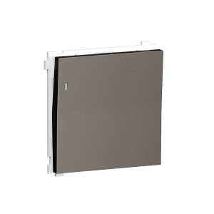 Выключатель одноклавишный встраиваемый Donel R98 звонкового типа с подсветкой Сталь матовая DA03151-DA29037