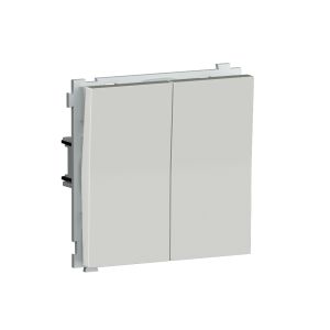 Выключатель двухклавишный встраиваемый Donel R98 Белый глянцевый DA10500-DA29503