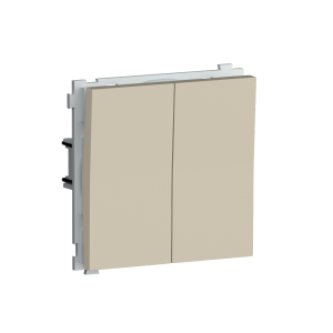 Выключатель двухклавишный встраиваемый проходной Donel R98 Кашемир матовый DA10800-DA29535