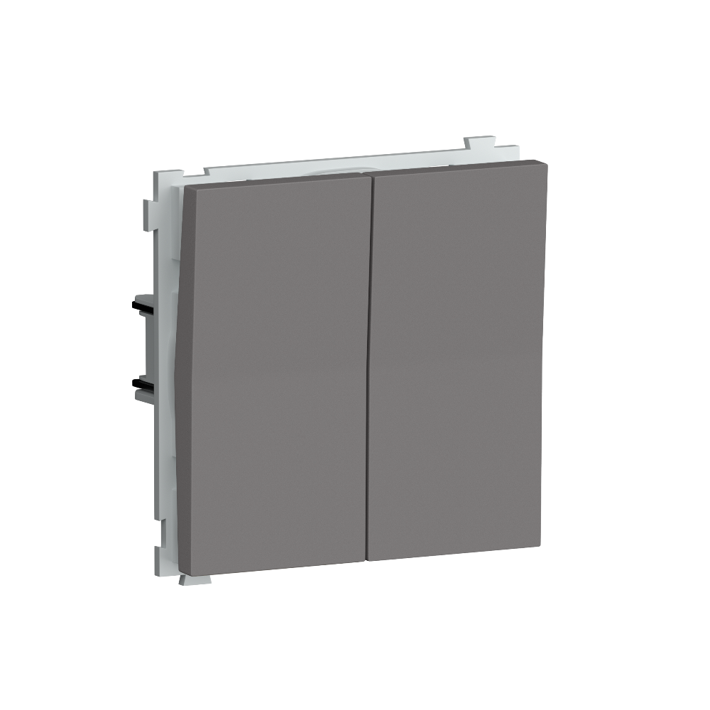 Выключатель двухклавишный встраиваемый перекрестный Donel R98 Шоколад матовый DA10900-DA29542