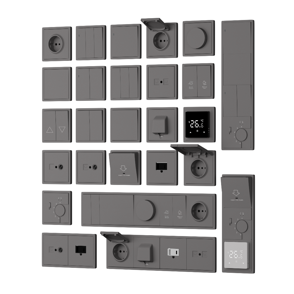 Выключатель двухклавишный встраиваемый перекрестный Donel R98 Шоколад матовый DA10900-DA29542 — изображение 3