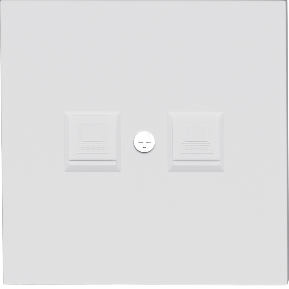 Розетка встраиваемая телефонная двойная Donel R98 RJ11 + RJ11 Белый матовый DA14400-DA86933 — изображение 2