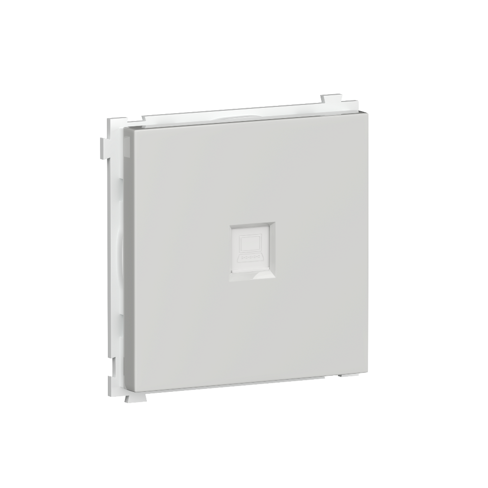 Розетка встраиваемая двойная Ethernet Donel R98 Белый глянцевый DA16300-DA83903