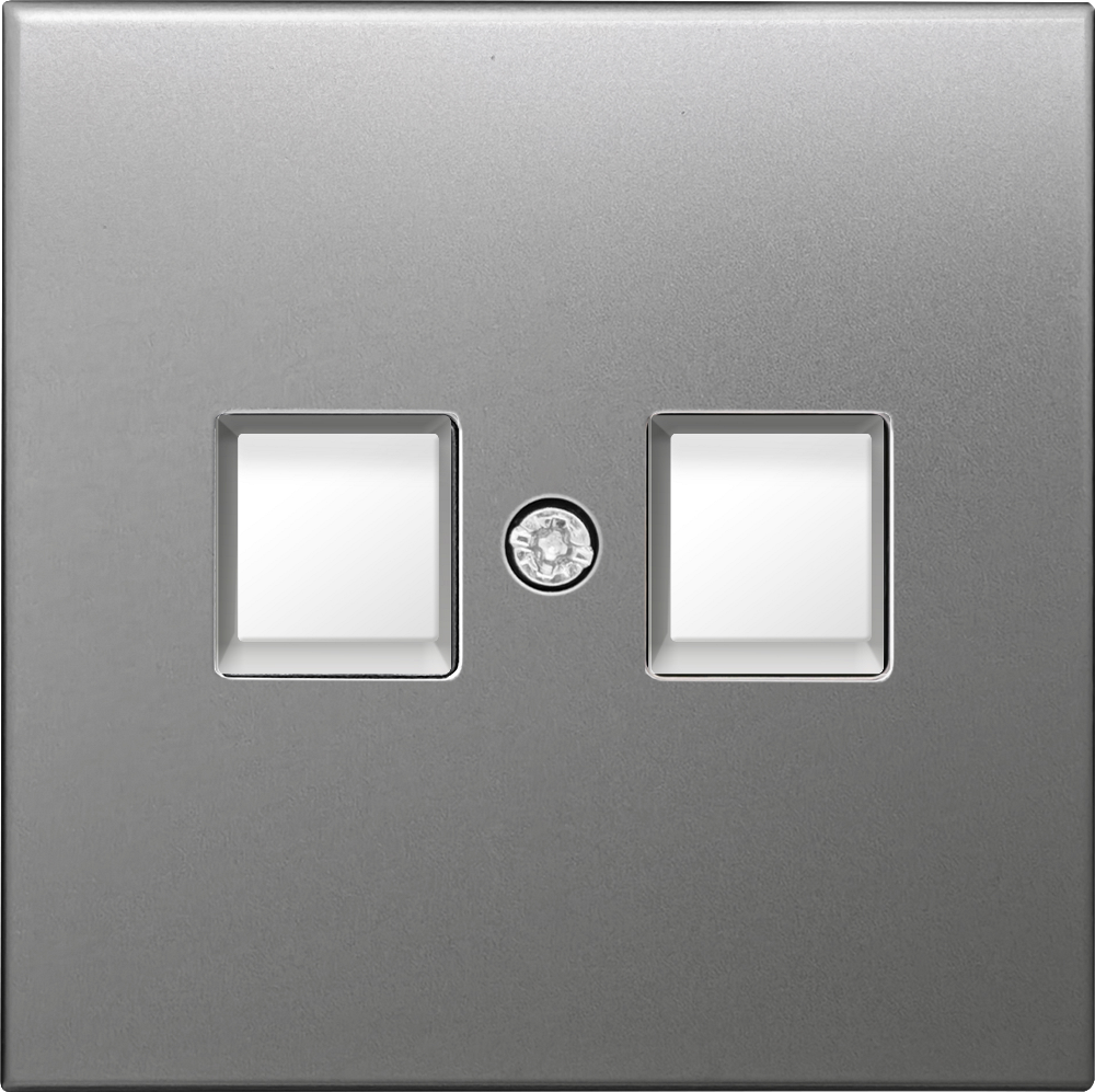 Розетка встраиваемая двойная Ethernet Donel R98 Metal RJ45 (cat.6/ClassE-8) Благородная сталь DA16600-DA869ES — изображение 2