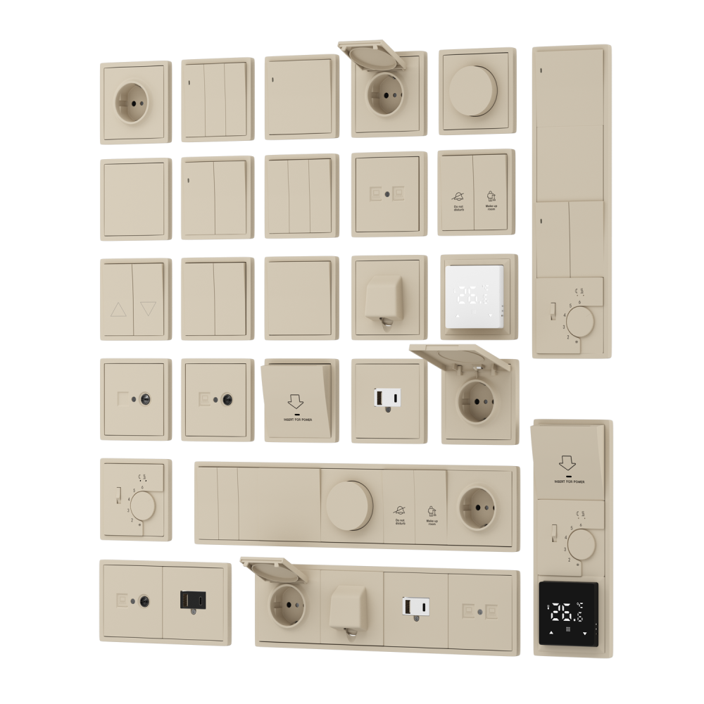 Розетка встраиваемая Donel R98 Schuko с крышкой и заземлением на винтах Кашемир матовый DA18800-DA45435 — изображение 4