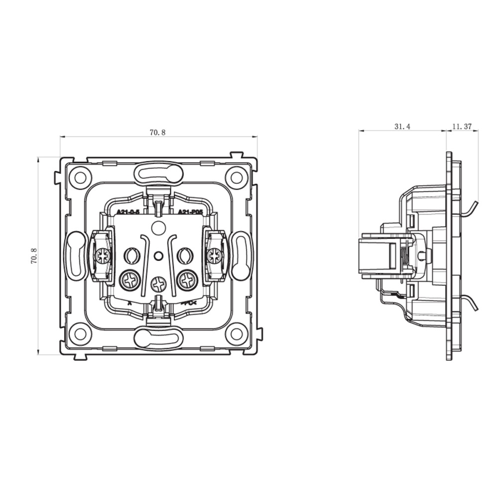 Розетка встраиваемая Donel R98 Schuko с крышкой и заземлением на винтах Кашемир матовый DA18800-DA45435 — изображение 7