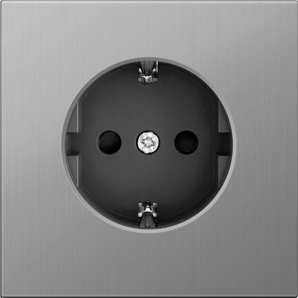 Розетка встраиваемая Donel R98 Metal Schuko с заземлением и шторками на клеммах Никель DA19900-DA220NB — изображение 2