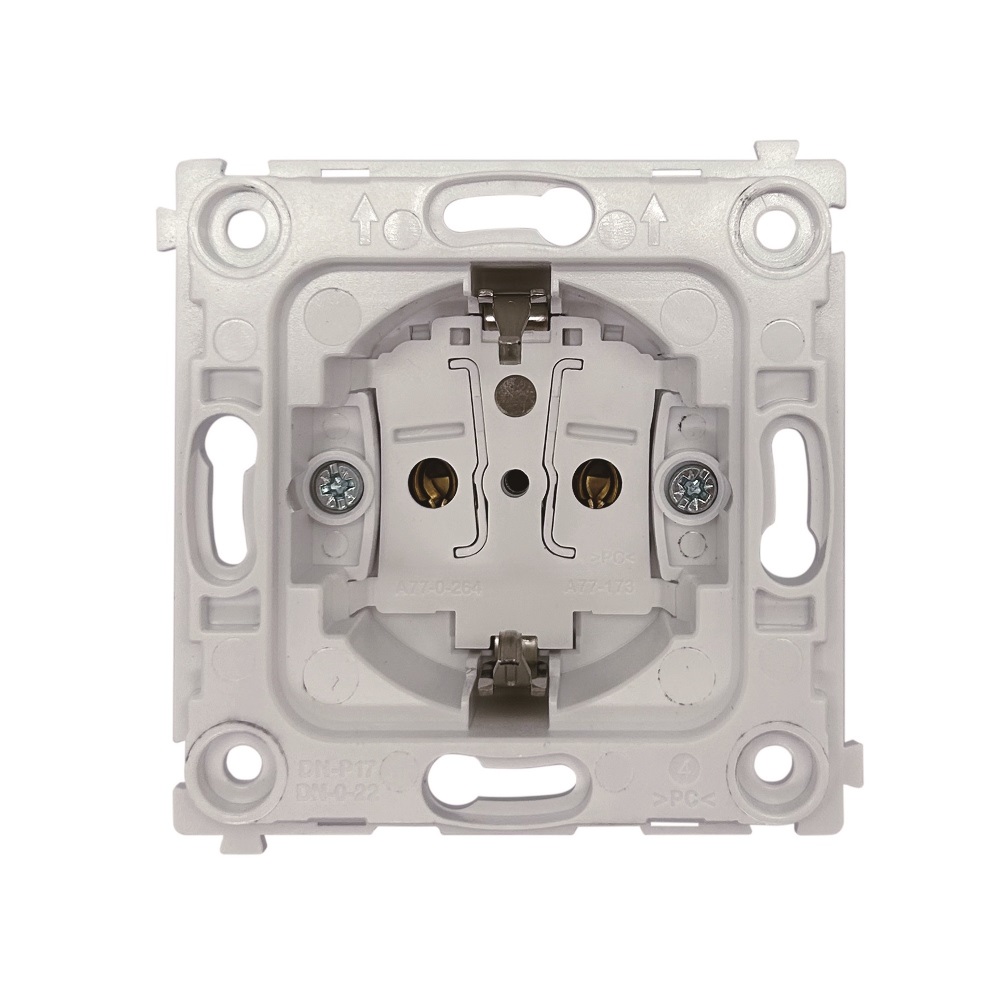 Розетка встраиваемая Donel R98 Metal Schuko с заземлением и крышкой на клеммах Никель DA19900-DA520NB — изображение 5