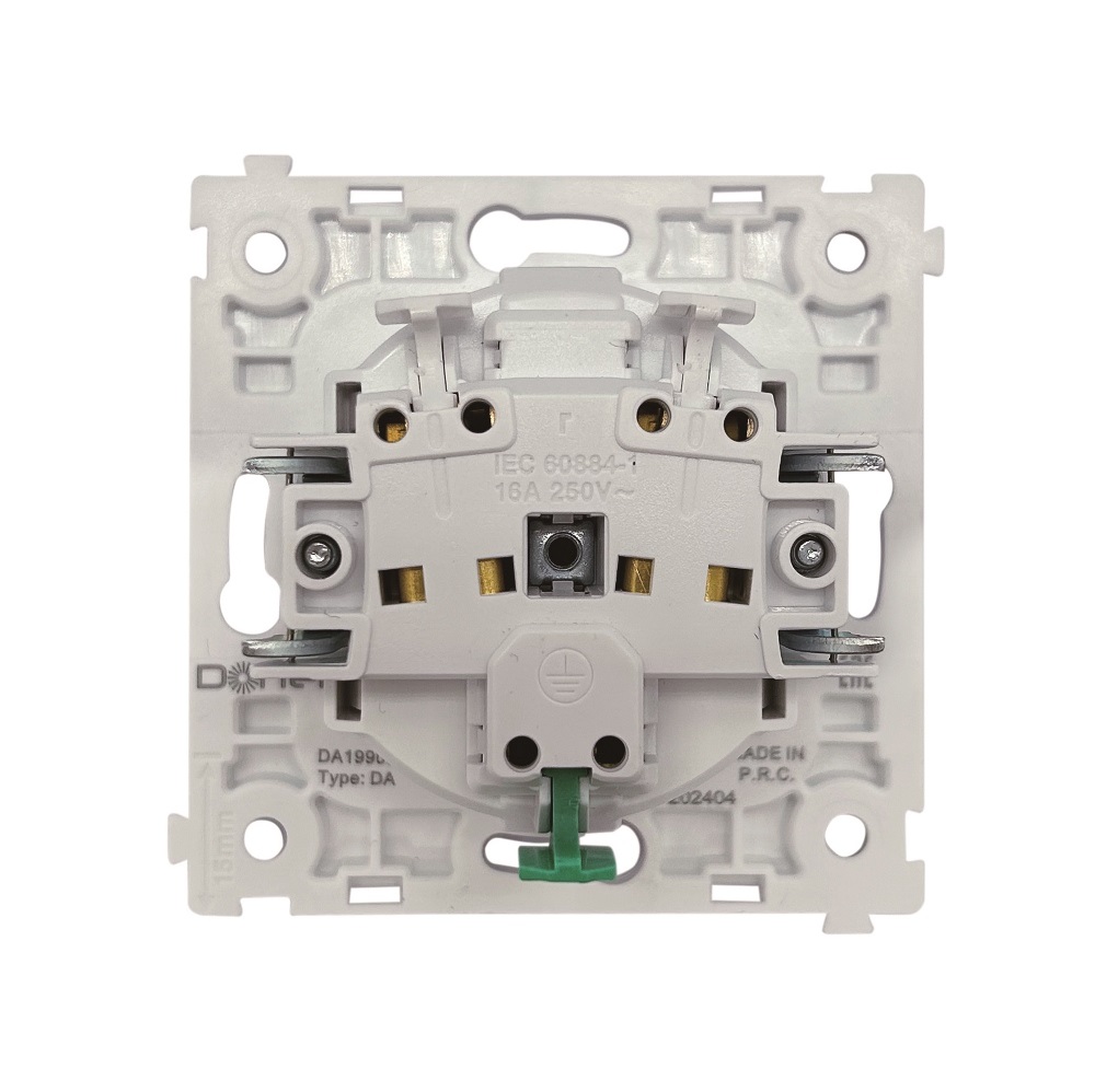 Розетка встраиваемая Donel R98 Metal Schuko с заземлением и крышкой на клеммах Никель DA19900-DA520NB — изображение 4
