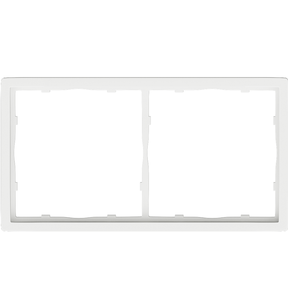 Рамка пластиковая Donel R98 на 2 поста Белый матовый DA21233