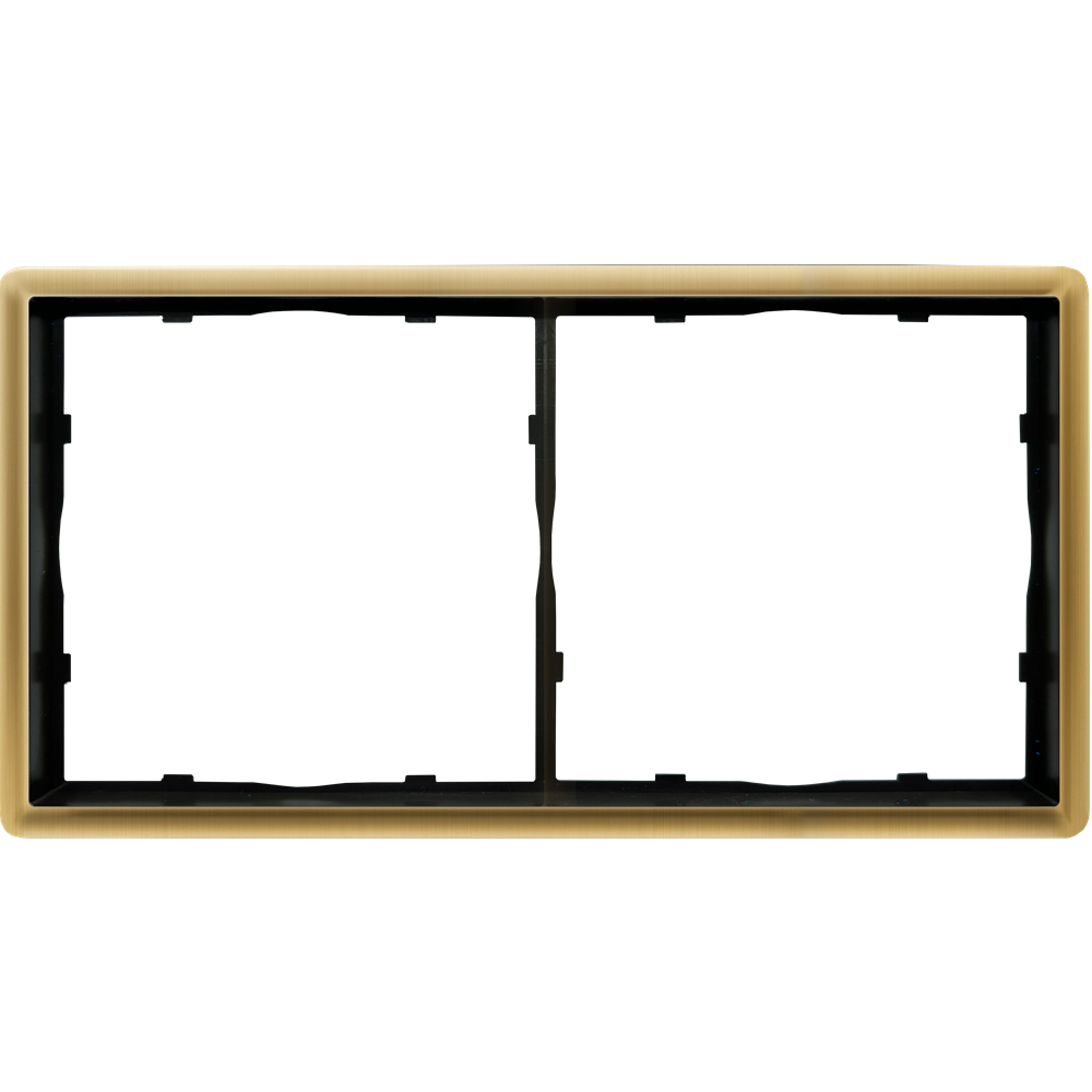 Рамка из металла Donel R98 Metal на 2 поста Золото матовое DA212BR