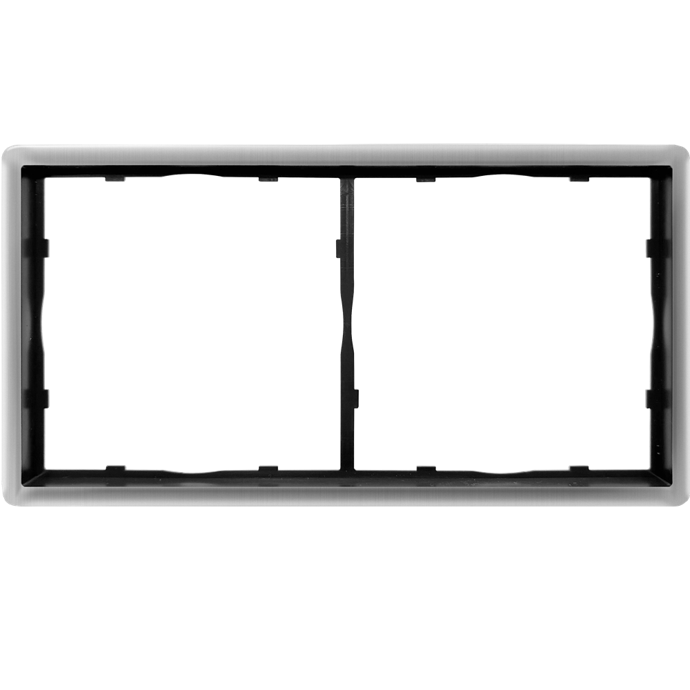 Рамка из металла Donel R98 Metal на 2 поста Никель DA212NB