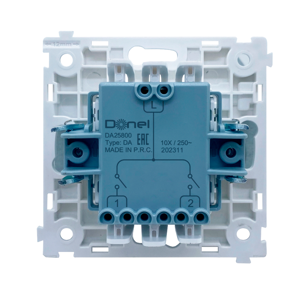 Выключатель жалюзи встраиваемый Donel R98 Metal с блокировкой Вороненая сталь DA25800-DA294GS — изображение 4
