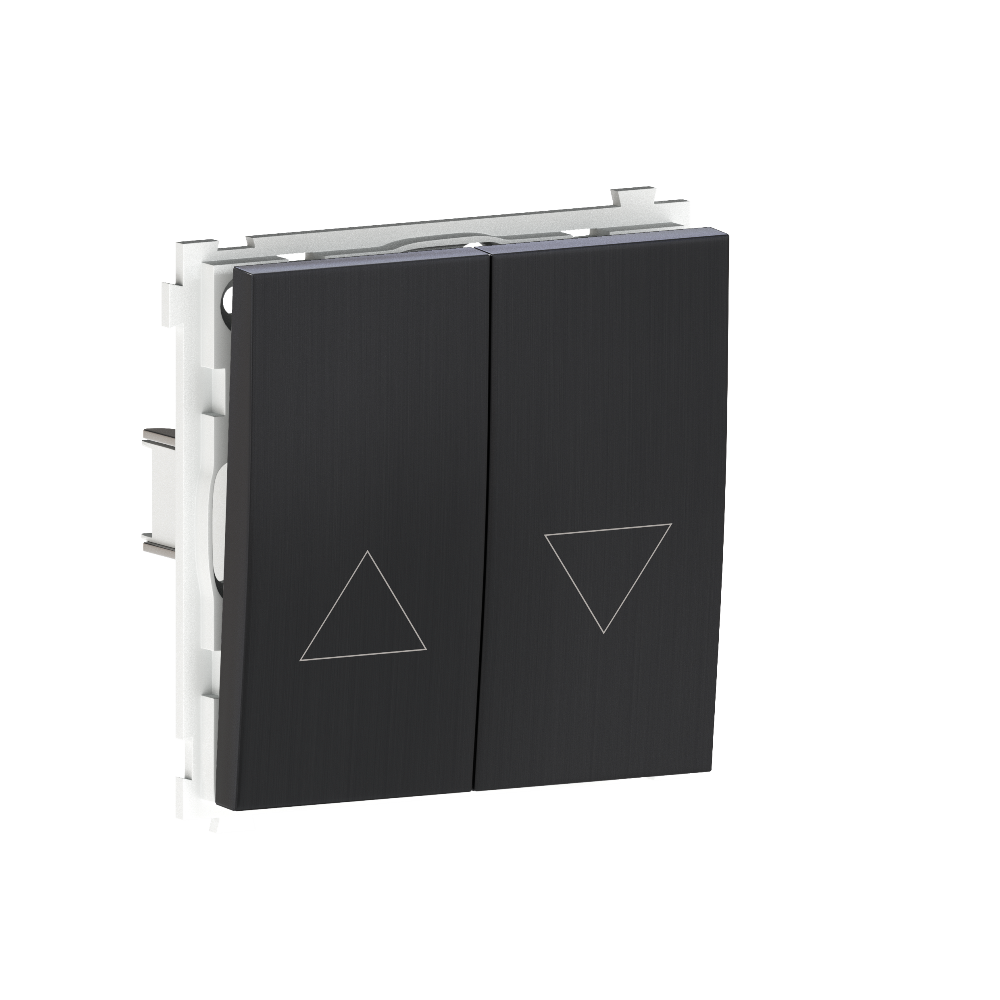 Выключатель жалюзи встраиваемый Donel R98 Metal с блокировкой Вороненая сталь DA25800-DA294GS