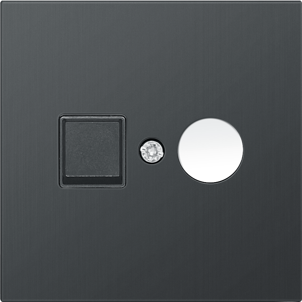 ТВ-розетка встраиваемая оконечная Donel R98 Metal Вороненая сталь DA30100-DA879GS — изображение 2