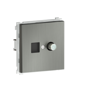 Розетка встраиваемая TV-SAT Donel R98 Metal F-разъём Никель DA30200-DA879NB