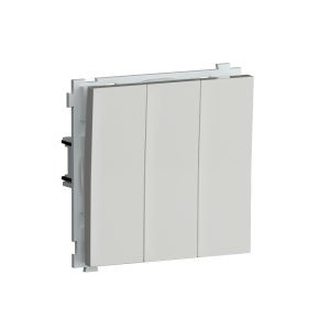 Выключатель трехклавишный встраиваемый Donel R98 звонкового типа Белый глянцевый DA35100-DA29303