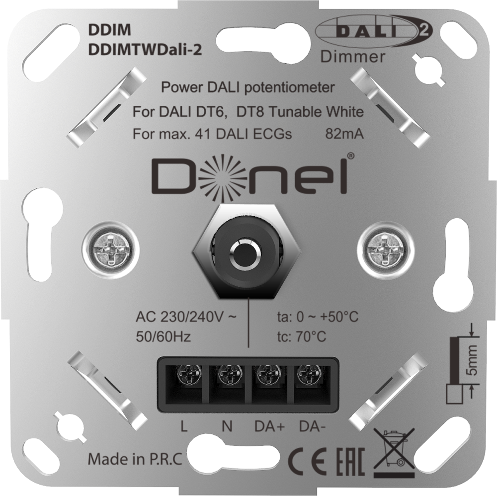 Диммер Donel R98 Dali роторный Шоколад матовый DDIMTWDali-2-DA65042 — изображение 4