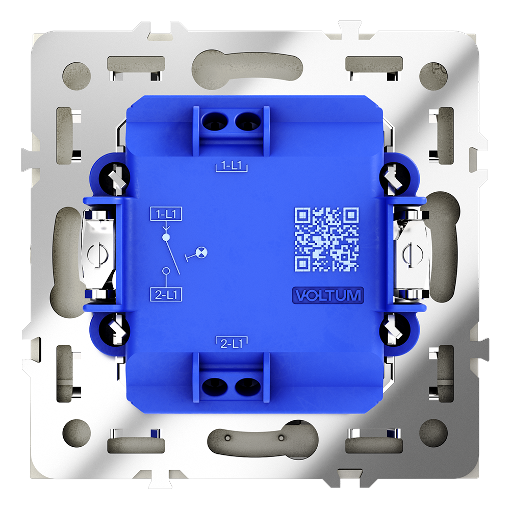 Выключатель одноклавишный встраиваемый Voltum S70 с подсветкой Шелк VLS010204 — изображение 3