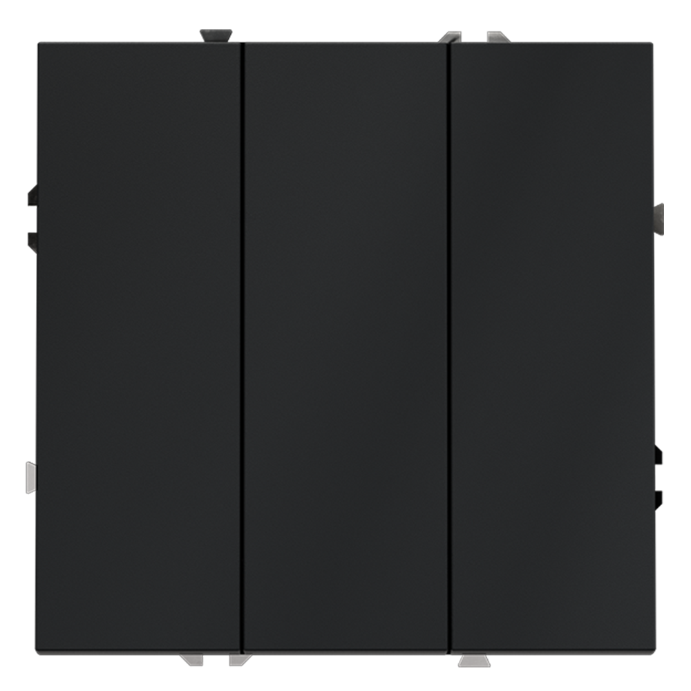 Выключатель трехклавишный встраиваемый Voltum S70 Графит VLS030107