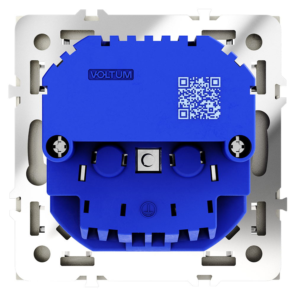 Розетка встраиваемая Voltum S70 с заземлением, шторками и USB A+C Шелк VLS040504 — изображение 3