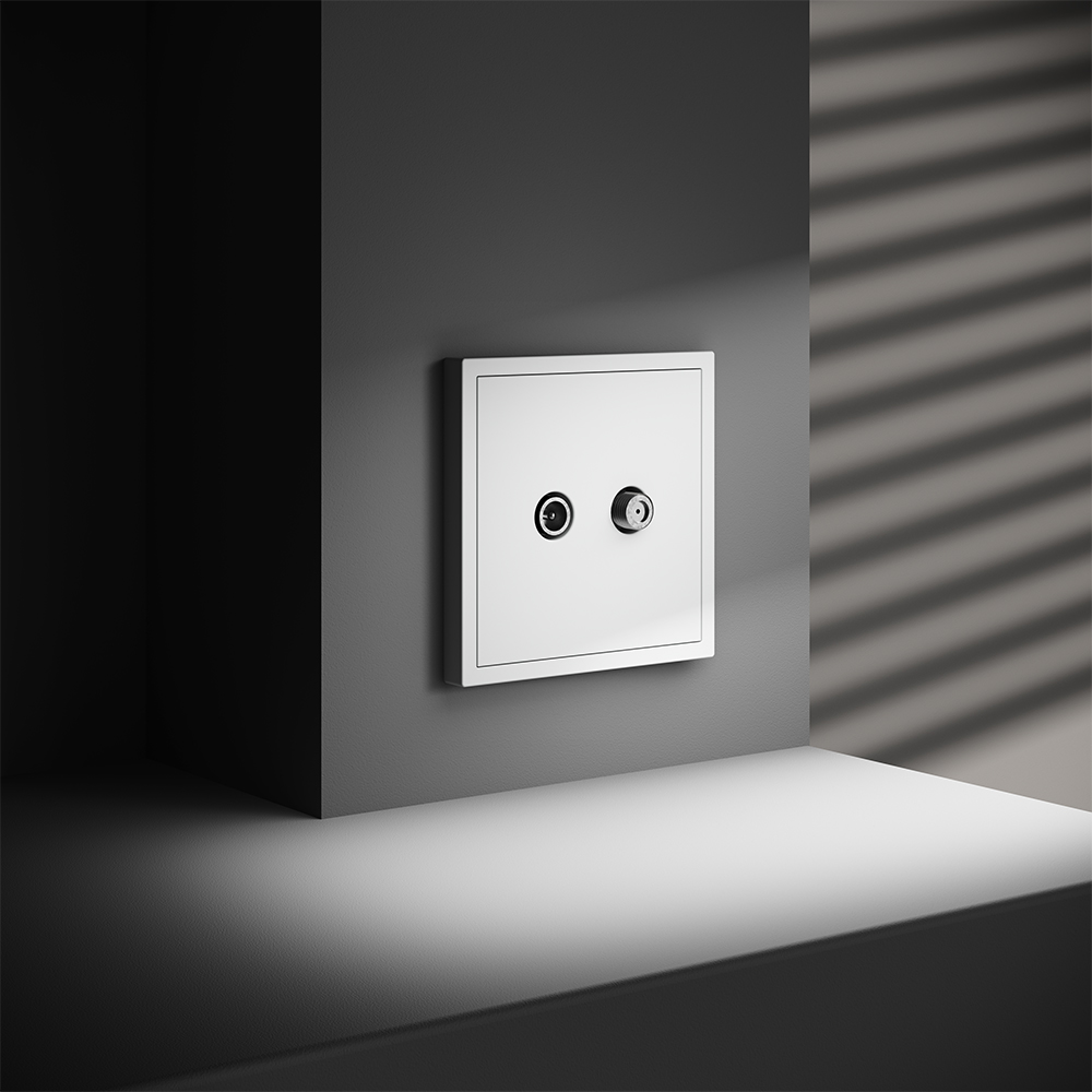 Розетка встраиваемая TV-SAT Voltum S70 оконечная Белый матовый VLS060402 — изображение 4