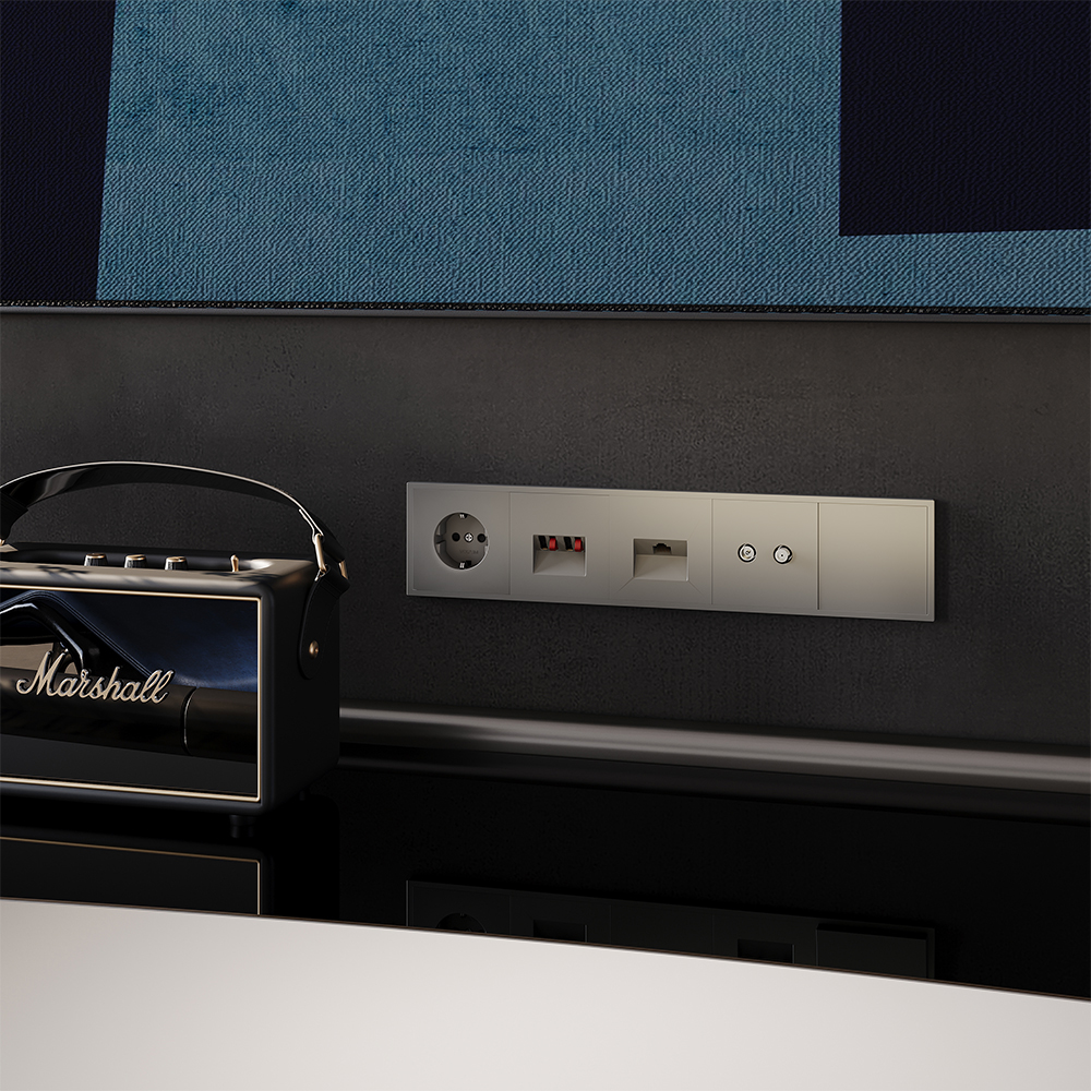 Розетка встраиваемая TV-SAT Voltum S70 оконечная Кашемир VLS060403 — изображение 5