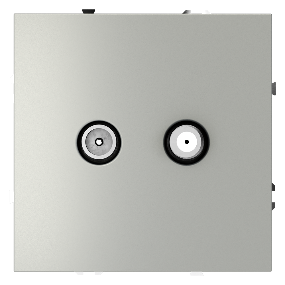 Розетка встраиваемая TV-SAT Voltum S70 оконечная Сталь VLS060405