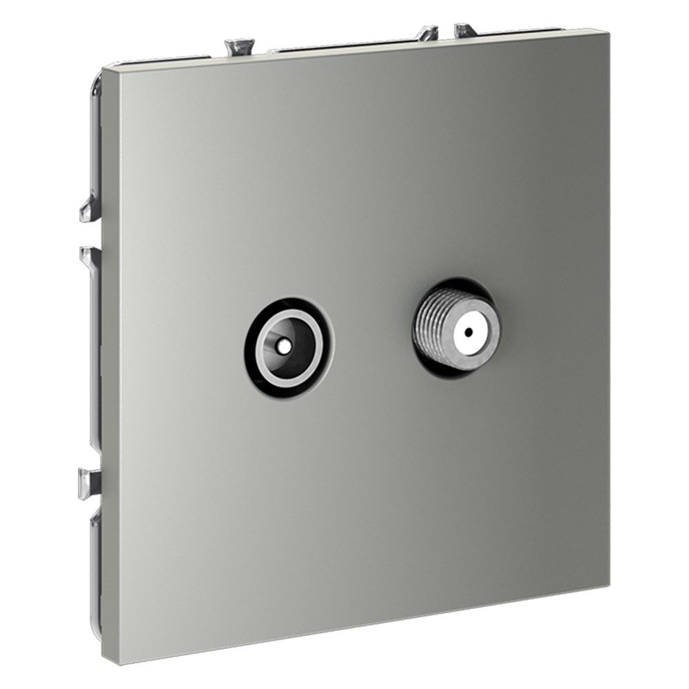 Розетка встраиваемая TV-SAT Voltum S70 оконечная Сталь VLS060405 — изображение 2