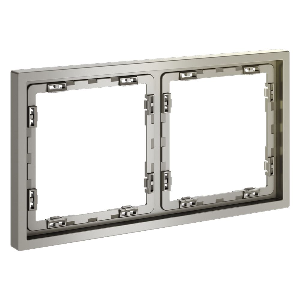Рамка пластиковая Voltum S70 на 2 поста Шелк глянцевый VLS100204 — изображение 2