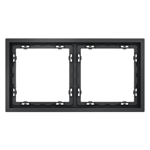 Рамка пластиковая Voltum S70 на 2 поста Графит глянцевый VLS100207