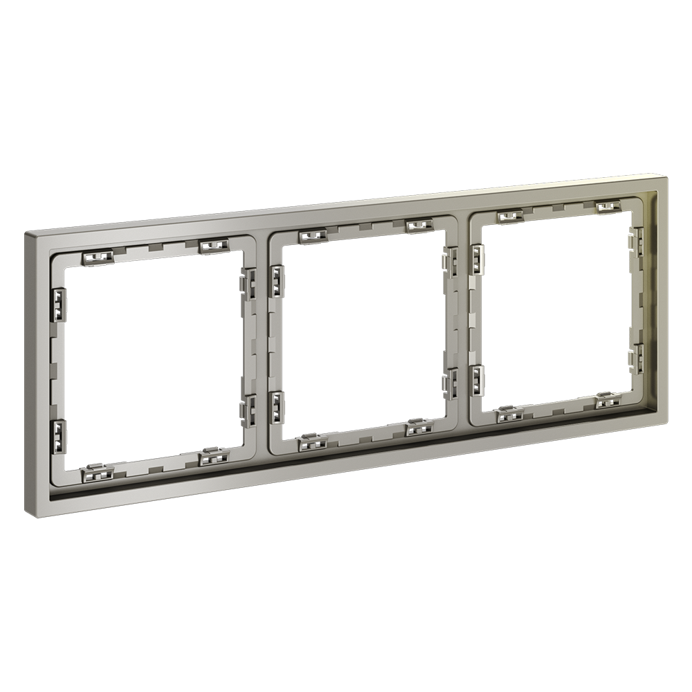 Рамка пластиковая Voltum S70 на 3 поста Шелк глянцевый VLS100304 — изображение 2
