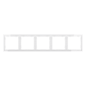 Рамка пластиковая Voltum S70 на 5 постов Белый Глянцевый VLS100501